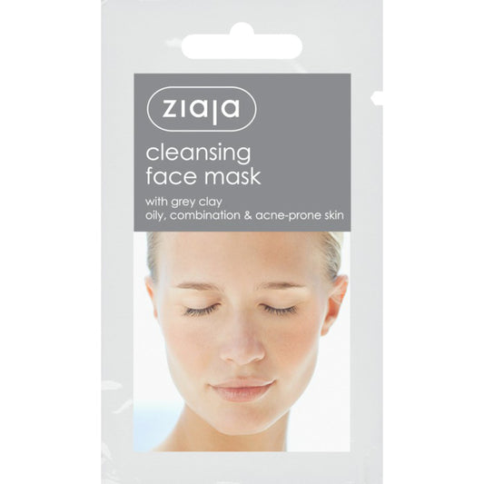 Ziaja Grey Clay maschera detergente per il viso con argilla curativa grigia