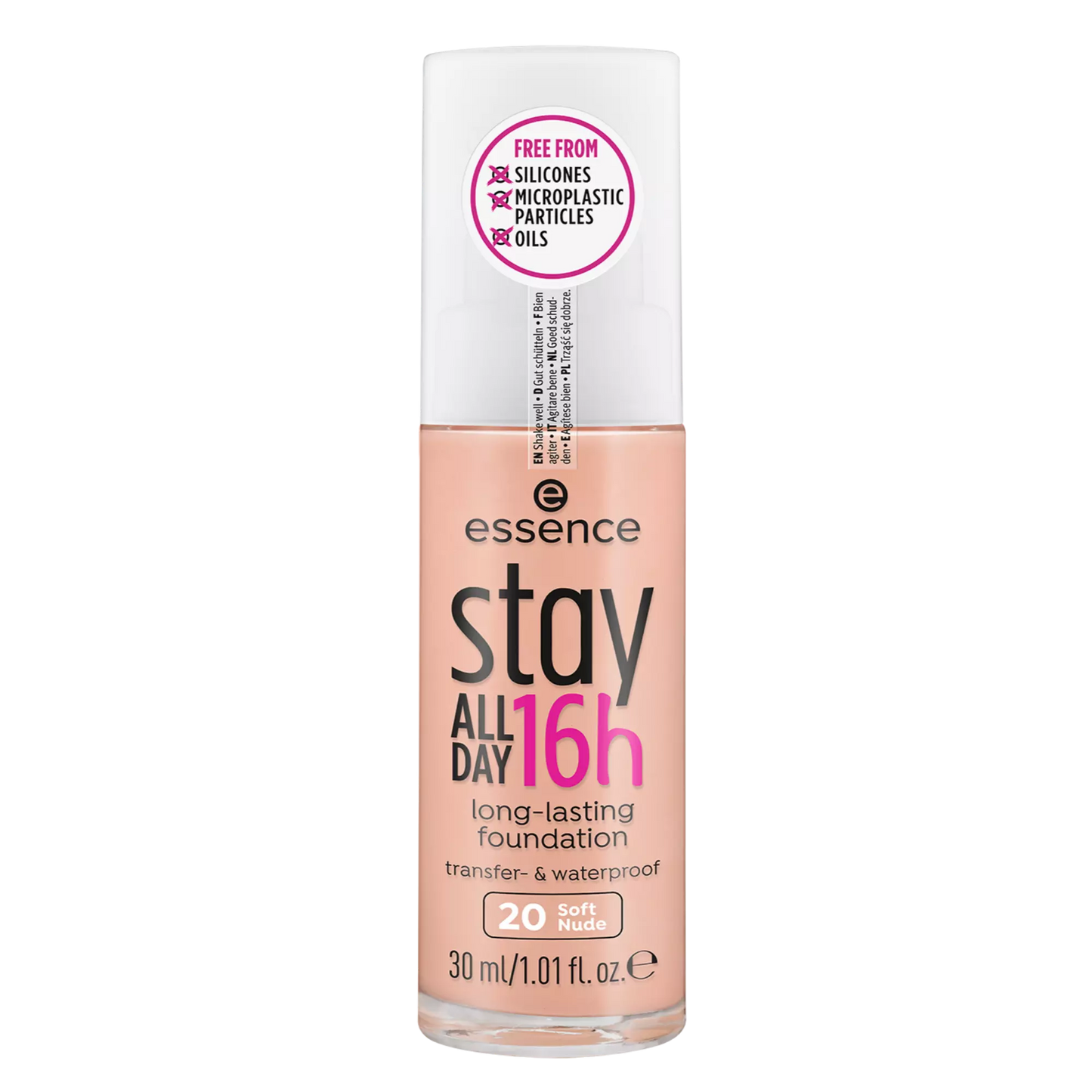 Essence Stay All Day 16h long-lasting fondotinta viso 20 Soft Nude