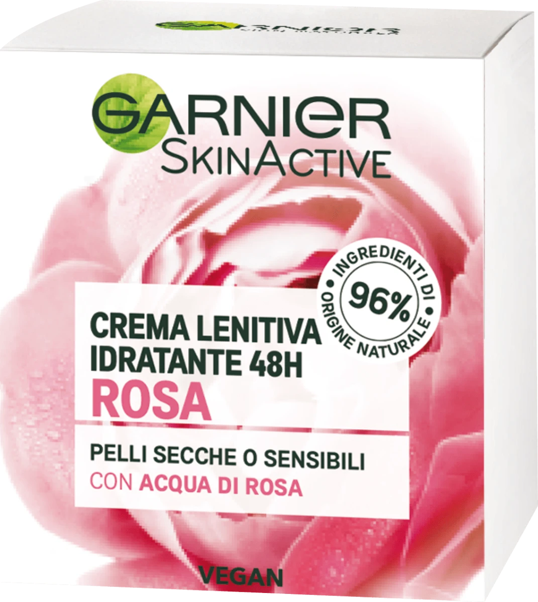 Garnier Crema Idratante Lenitiva Con Acqua Di Rosa Per Pelli Secche e Sensibili, 50 ml