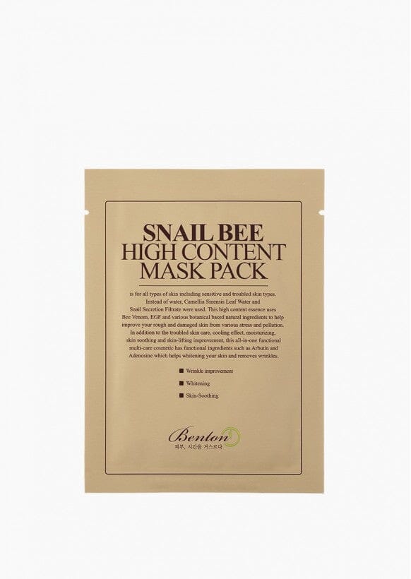 Snail Bee High Content Mask Maschera Viso Benton